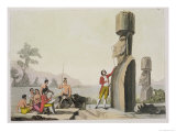 Buy Island Monument, from Captain Cook's Visit to Easter Island at AllPosters.com