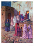 Buy Muslims Leaving the Village Mosque on the Eve of Mouled at AllPosters.com