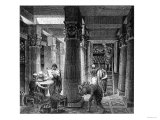 Imaginary Recreation of Ptolemy Library in Alexandria, Egypt, from Histoire Generale Des Peuples
