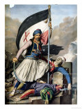 Buy The Greek Rebellion, the Standard Bearer in Salona on Easter Day 1821 at AllPosters.com