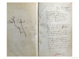 Buy Handwritten Pages from "Romances Sans Paroles" with Crossed out Dedication to Arthur Rimbaud, 1873 at AllPosters.com
