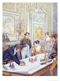 Buy Napoleon and His Wife Josephine Preparing the Coronation, Illustration from "Bonaparte" at AllPosters.com