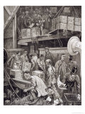 Buy Breaking Bulk on Board a Tea Ship in the London Docks at AllPosters.com