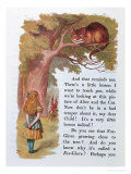 Buy Alice and the Cheshire Cat, Illustration from "Alice in Wonderland," Published in London, 1889 at AllPosters.com