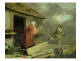 Old Woman Waving a Stick at a Boy, 1793