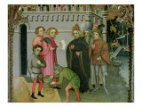 Buy The Miraculous Multiplication of the Grain, Detail from the St. Nicholas of Bari Altarpiece, 1406 at AllPosters.com