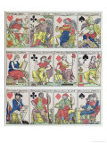 Playing Card Designs Dating from the French Revolution, circa 1792 Giclee Print