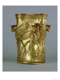 Beaker Decorated with Winged Bulls Flanking a Tree, from Marlik, Iran, circa 12th-11th Century BC
