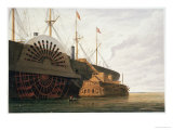Buy The Old Frigate Hms Agamemnon with Her Weight of Cable Alongside the Ss Great Eastern at AllPosters.com