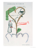 Buy "L'Horloge De Demain," Calligram Published in Issue Number 4 of "391" at AllPosters.com