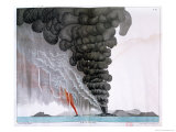 Buy The Eruption of the Santorini Volcano, Illustration from "Etudes Sur Les Volcans" at AllPosters.com