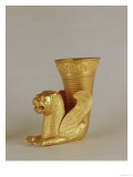 Rhyton in the Shape of a Seated Lion-Monster, from Hamadan, Iran