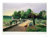 Buy The Upper and Lower Terrace Gardens at Bowood, from "Gardens of England," Published 1857 at AllPosters.com