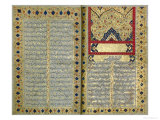 Illuminated Pages from a Manuscript of Hafez, Zand Period Style, 1790