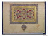 Page from a Koran Manuscript, Illuminated by Mohammad Ebn Aibak, Il-Khanid Period