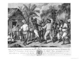 Buy A Cudgelling Match Between English and French Negroes on the Island of Dominica, 1779 at AllPosters.com