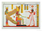 Buy Ramesses IV (1153-1147 BC) Offering Incense to Isis and Amon-Re, Seated on a Throne at AllPosters.com