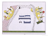 Buy Facsimile Copy of Nut, Sky Goddess and the Solar Barques of Ra, Plate 20B from Pantheon Egyptien at AllPosters.com