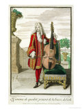 Buy Gentleman Playing the Cello, Published circa 1688-90 at AllPosters.com
