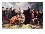 Buy Martin Luther Burning the Papal Bull at AllPosters.com