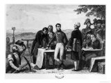 Buy Napoleon Bonaparte Indicating the Plan for the Cutting of the Canal De Saint-Quentin at AllPosters.com