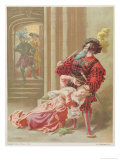 Buy Bluebeard Attempting to Kill His Last Wife, Fatima, Illustration from "Contes De Ma Mere L'Oye" at AllPosters.com
