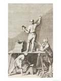 Buy Preparing a Wall for Fresco Painting at AllPosters.com