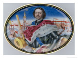 Buy Portrait of Peter I Against the St. Peter, St. Paul Fortress and Trinity Square in St. Petersburg at AllPosters.com