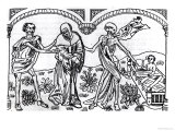 Buy Death Taking the Beggar and the Child, from the Danse Macabre, Published Paris, 1485 at AllPosters.com