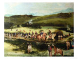 Simon Bolivar and Francisco De Paula Santander Travelling to Bogota Giclee Print
