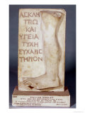 Votive Tablet with Relief of a Leg, Dedicated by Tyche to Aesculapius and Hygieia