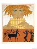 Buy Pan Piper, Illustration from "Les Mythes" by Paul Valery Published 1923 at AllPosters.com