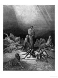 Virgil (70-19 BC) and Dante Looking at the Spider Woman, Illustration from 