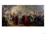 Buy Emperor Franz Joseph I and Empress Elizabeth in Budapest, 8th July 1896 at AllPosters.com