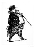 Honore De Balzac with a Cane, Probably Drawn for the Book 