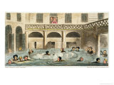 Buy Public Bathing at Bath, or Stewing Alive, Print Published by Sherwood & Co, 1825 at AllPosters.com