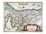 Map of the Holy Land, Published in Amsterdam, 1629