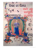 Buy Historiated Initial "M" Depicting St. Agnes, from a Musical Score at AllPosters.com
