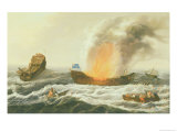 Buy A Naval Engagement Between the "Quebec" and the "Surveillante," circa 1779 at AllPosters.com