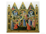 Santa Trinita Altarpiece, Frame and Pinnacles by Lorenzo Monaco Completed circa 1434