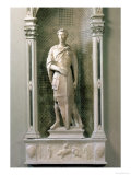 Buy St. George in a Niche with Relief of St. George Slaying the Dragon Below at AllPosters.com