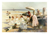 Buy On the Shores of Bognor Regis, Portrait Group of the Harford Couple and Their Children, 1887 at AllPosters.com