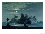 Garden Scene with the Sphinx in Moonlight, Act II Scene 3, Set Design for 