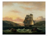 Buy A Brigantine in Full Sail in Dartmouth Harbour at AllPosters.com