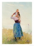 Buy Woman and Child in a Meadow at AllPosters.com