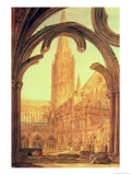South View of Salisbury Cathedral from the Cloisters