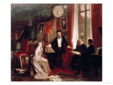 Richard Wagner with Franz Liszt and Liszt's Daughter Cosima