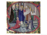 Buy Historiated Initial "G" Depicting the Presentation of the Infant Jesus in the Temple, 1460 at AllPosters.com