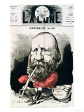 Buy Cover Illustration of "La Lune" Magazine Featuring Giuseppe Garibaldi, September 1867 at AllPosters.com
