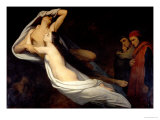 Francesca Da Rimini and Paolo Da Verrucchio Appear to Dante and Virgil